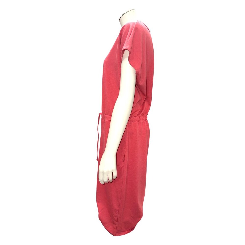 32 Degrees Cool Salmon Pink Short Sleeve Casual Dress Medium Stretch Pockets Sof - Picture 4 of 10